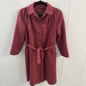 Vintage Forecaster of Boston Women’s 7/8 Coat Rose with Zip Out Wool Blend Liner